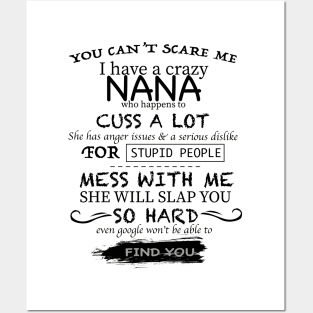 You can't scared me NaNa Tees Posters and Art